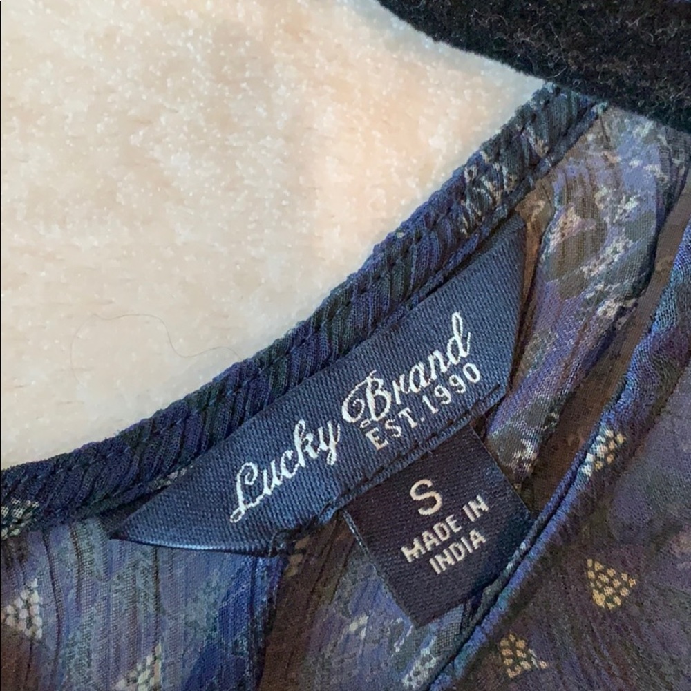 NWOT Lucky Brand Boho Peasant Blouse - Picture 4 of 8